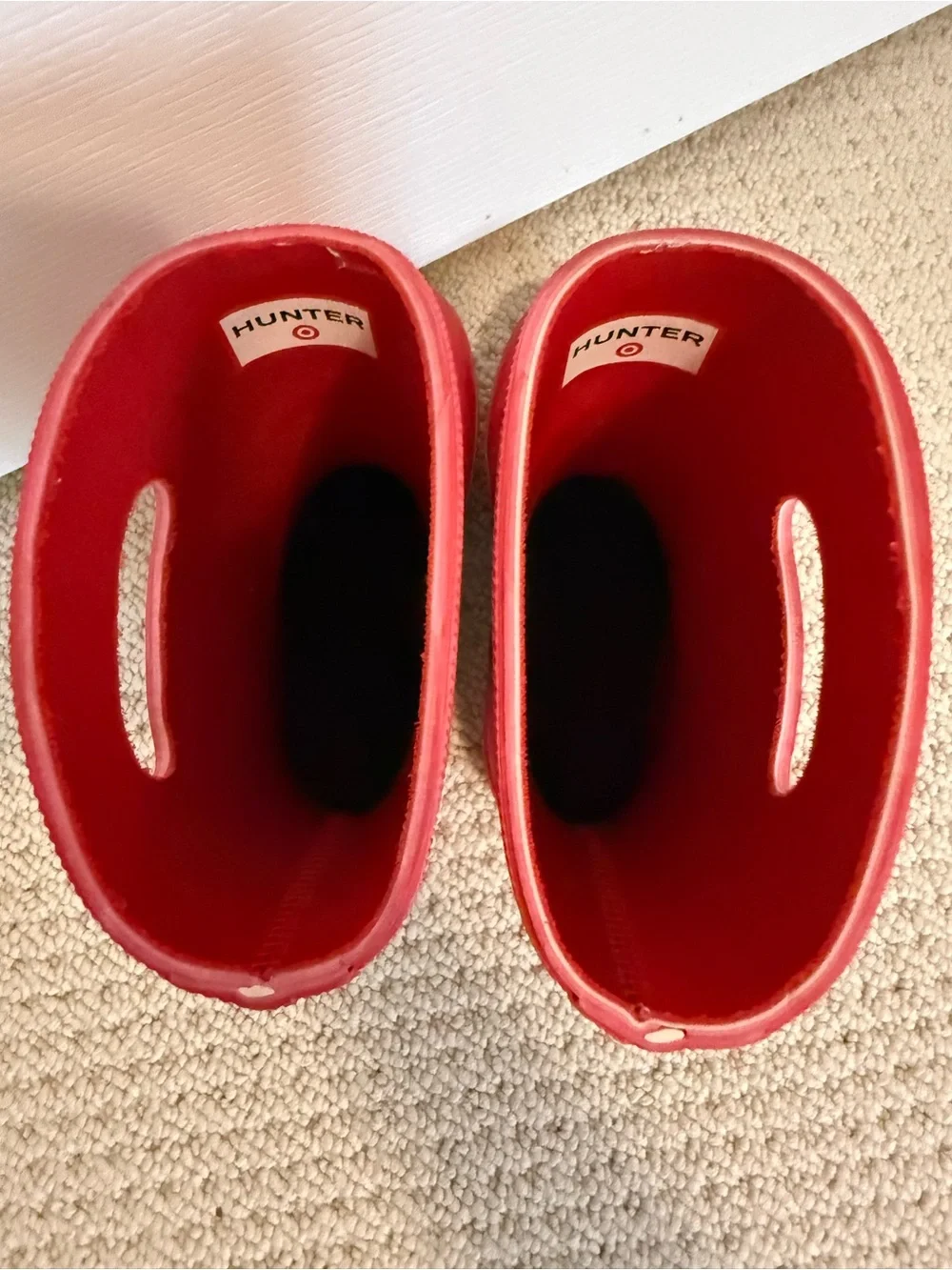 Hunter Kids Red Waterproof Rain Boots
